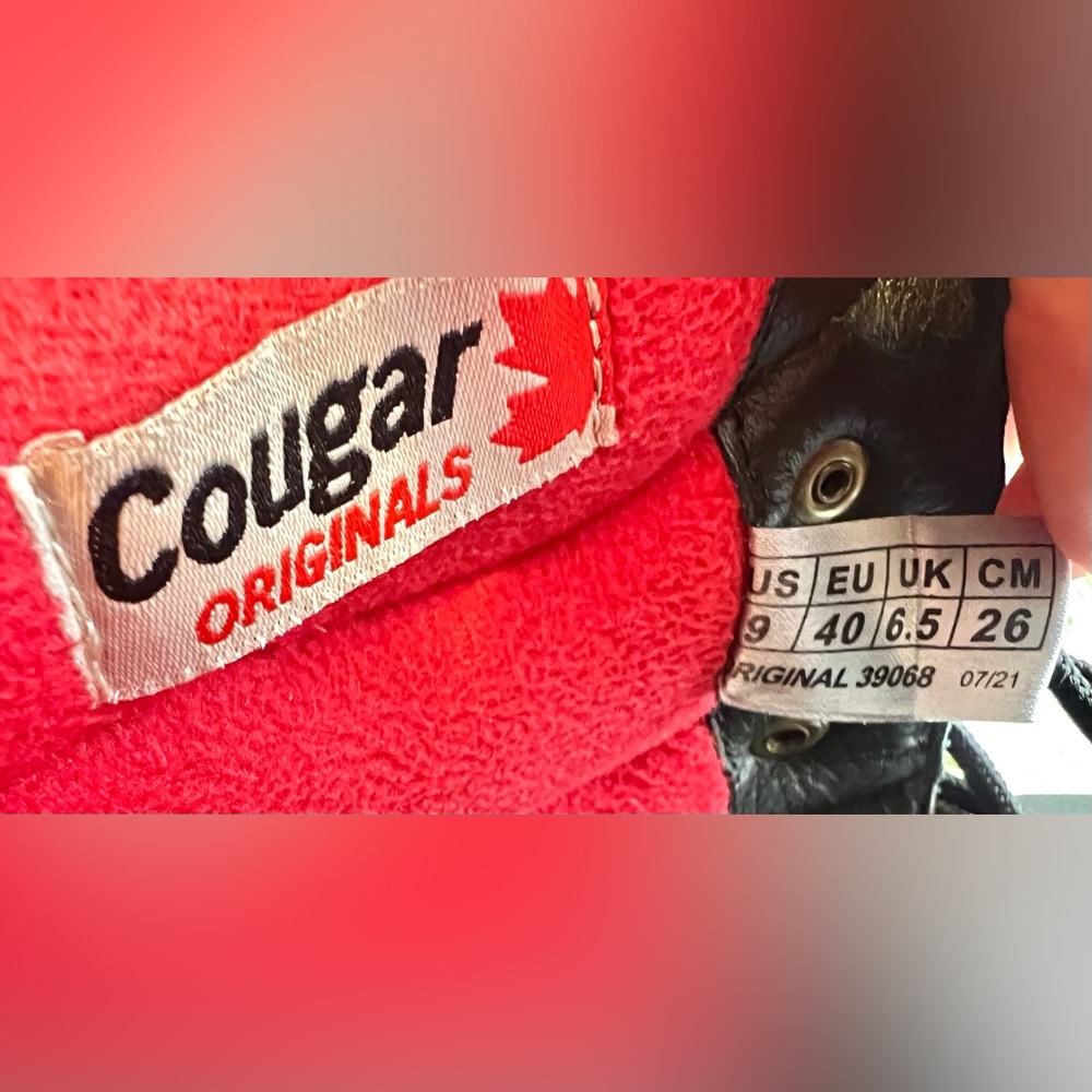 Cougar Black Leather Boot Size 9 - Picture 4 of 6